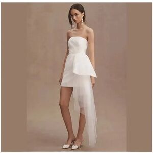 Sachin + Babi White Strapless Dress